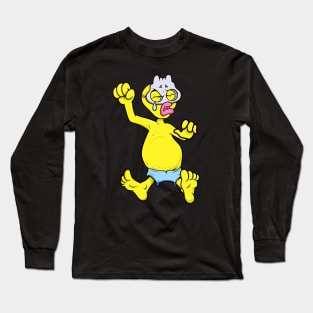 Dope chubby slluks character crying illustration Long Sleeve T-Shirt